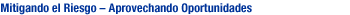 Mitigando o Risco- Aproveitando Oportunidades